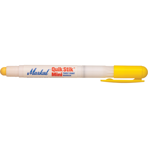 Mini marqueur de peinture Quik Stik, B&acirc;ton plein, Jaune - Markal 061127