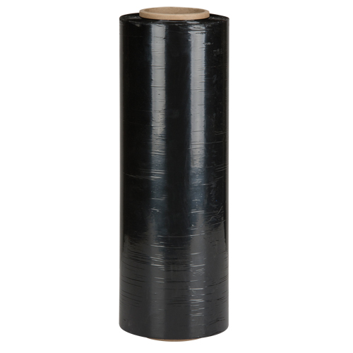 Hand Stretch Wrap, 80 Gauge (20.3 micrometers), 18" x 1500', Opaque Black - Sigma HAA181580
