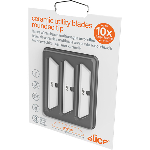 Slice Rounded Tip Replacement Blades for Ceramic Utility Knife, Single Style - Dentec 2110526
