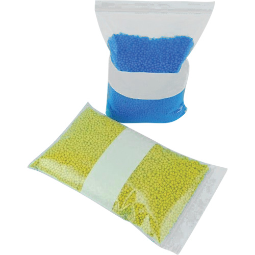 Sacs en poly avec espace inscriptible blanc, Refermable, 10" x 8", 2 mils -  