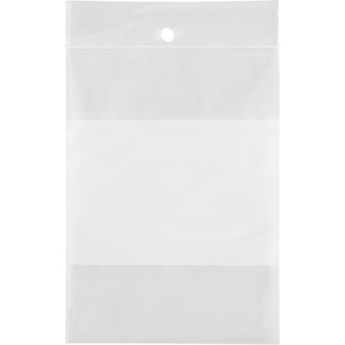 White Block Poly Bags, Reclosable, 4" x 3", 2 mils - KLETON 