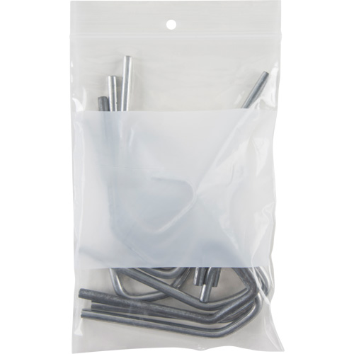 Sacs en poly avec espace inscriptible blanc, Refermable, 6" x 4", 2 mils - KLETON 