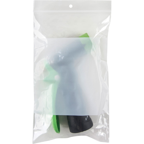 White Block Poly Bags, Reclosable, 8" x 5", 2 mils - KLETON 
