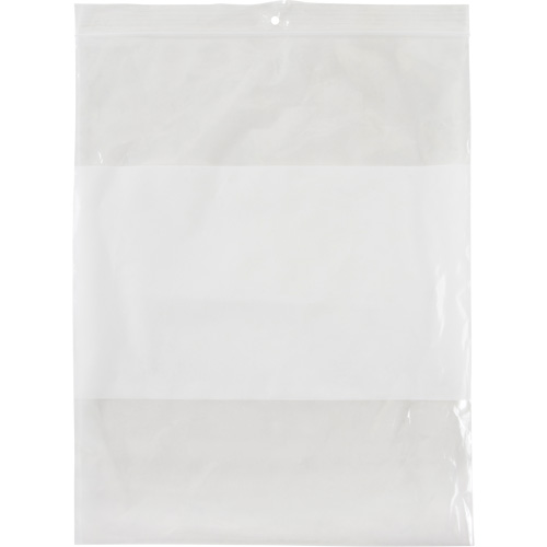 White Block Poly Bags, Reclosable, 10" x 8", 2 mils - KLETON 