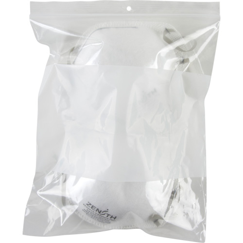 White Block Poly Bags, Reclosable, 10" x 8", 2 mils - KLETON 