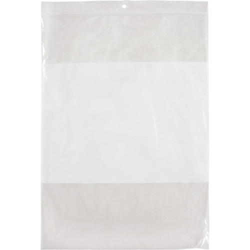 White Block Poly Bags, Reclosable, 12" x 9", 2 mils - KLETON 