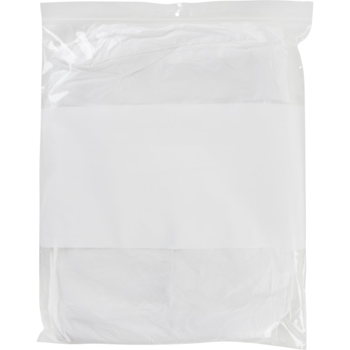 White Block Poly Bags, Reclosable, 15" x 12", 2 mils - KLETON 