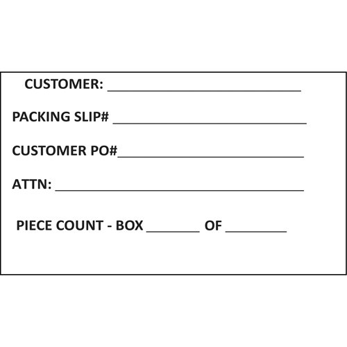 Generic Shipping Label, 4" W x 6" L, White -  