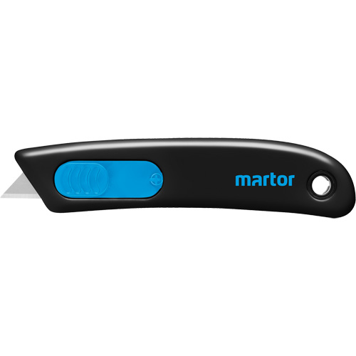 Couteau r&eacute;tractable jetable semi-automatique Smartcut, 11,6 mm, Acier inoxydable, Prise en Plastique - Martor 110100.08