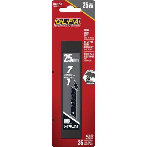 Ultra-Sharp Black Replacement Blades, Snap-Off Style - Olfa 1125383
