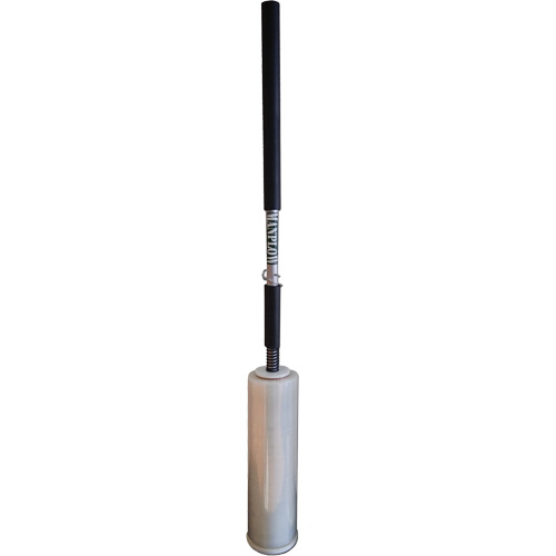 Long Handle Stretch Wrap Dispenser, Fits Rolls 12"-18" - Manplow SWD3400