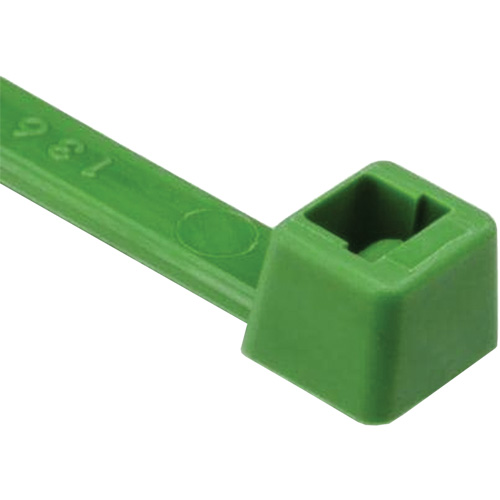 T Series Cable Ties, 8" Long, 50 lbs. Tensile Strength, Green - Hellermann Tyton Canada T50R5C2