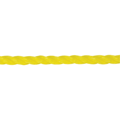 Corde jaune tress&eacute;e 1/4", Polypropyl&egrave;ne, 1300' - KLETON 