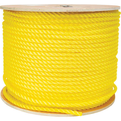 Corde jaune tress&eacute;e 3/8", Polypropyl&egrave;ne, 630' - KLETON 