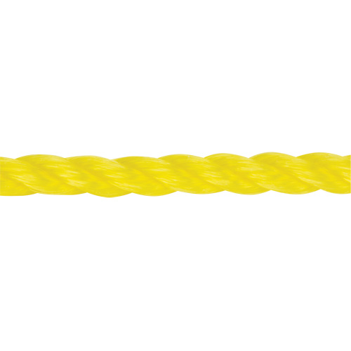 Corde jaune tress&eacute;e 3/8", Polypropyl&egrave;ne, 630' - KLETON 