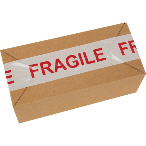 "Fragile" Box Sealing Tape, Hot Melt Adhesive, 2 mils, 48 mm (2") x 100 m (328') - KLETON 