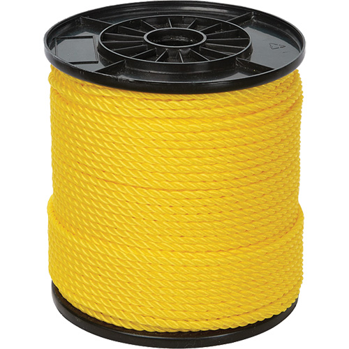 1/4" Yellow Twisted 3-Strand Rope, Polypropylene, 550' - Ben-Mor 60181