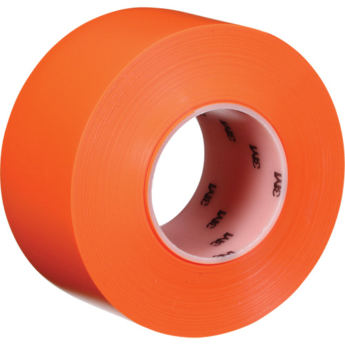 Ruban de marquage de planchers durable 971, 3" x 108', Vinyle, Orange - 3M 971 OR 3INX36YD