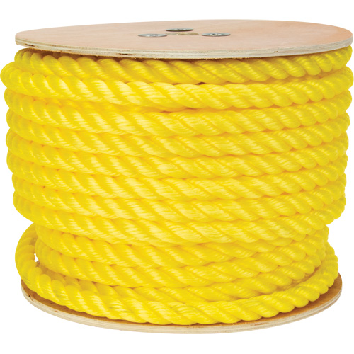 Corde jaune tress&eacute;e, Polypropyl&egrave;ne, 144' - KLETON 
