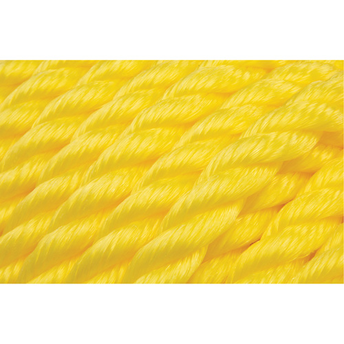 Corde jaune tress&eacute;e, Polypropyl&egrave;ne, 144' - KLETON 