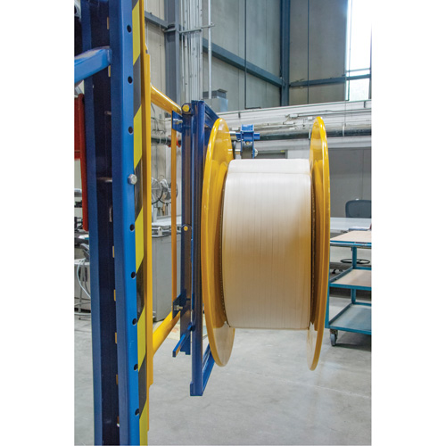 Strapping Dispenser, Polyester/Steel/Polypropylene Straps, 16"/8" Core Dia., 3"/8"/6" Roll Width - KLETON 