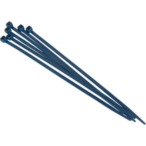 Metal Detectable Cable Ties, 8" L, 120 lbs. Tensile Strength - Aurora Tools 