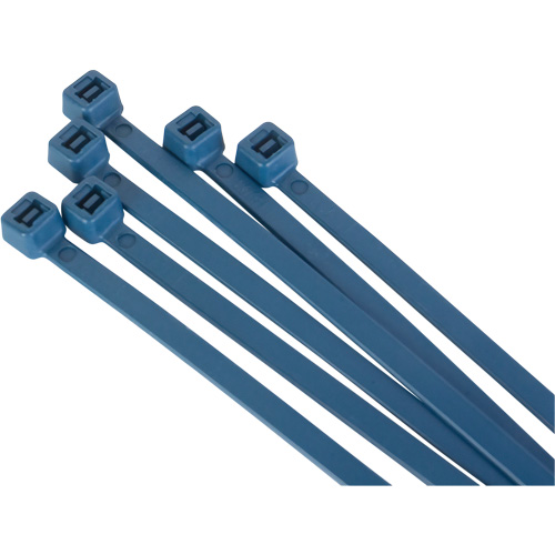 Metal Detectable Cable Ties, 8" L, 120 lbs. Tensile Strength - Aurora Tools 