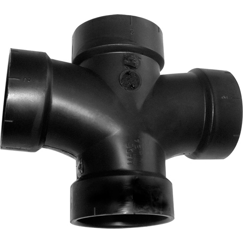 Double Tee Fitting, Sanitary, Plastic, 1-1/2" - Bow Plumbing 600312