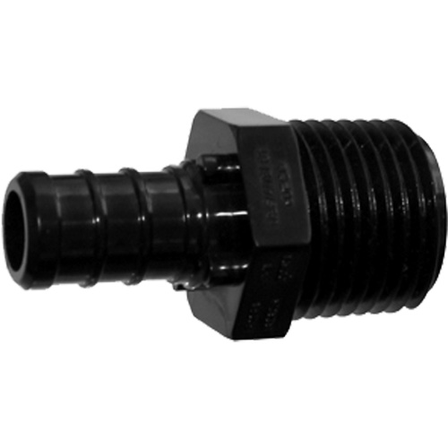 Male Adapter, PEX x MPT, 3/4" x 1/2" Dia., Polyalloy - Bow Plumbing 503086