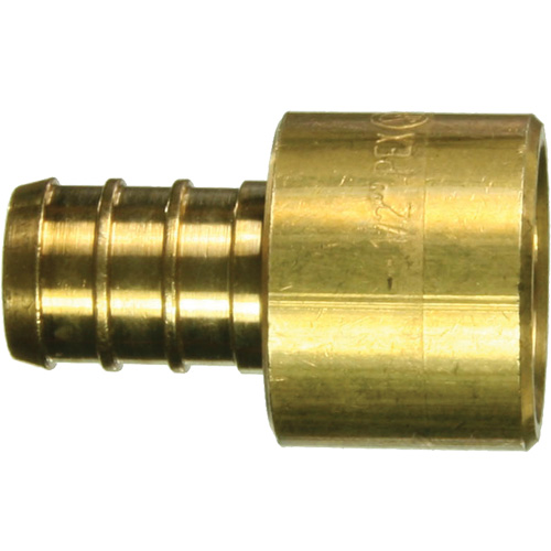 Lead-Free Sweat Adapter, Barb x Female, 1/2" Dia., Brass - Bow Plumbing 524140