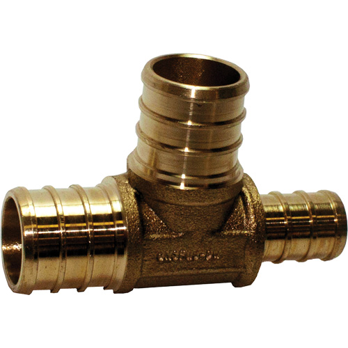 Raccord en T sans plomb pour tuyau, Laiton, 1" x 3/4" x 3/4" - Bow Plumbing 524512