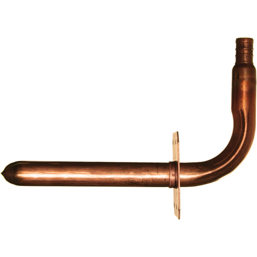 Stub Out Elbow with Support, Copper, 1/2" x 3-1/2" x 6" - Bow Plumbing 540815