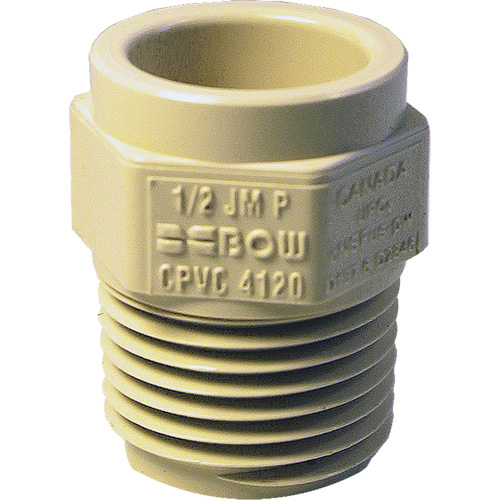 Adaptateur m&acirc;le, Noeud x MPT, 1" dia., PVC-C - Bow Plumbing 520635