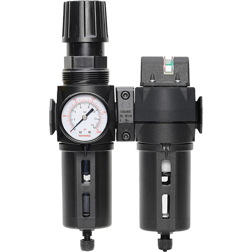 Filtre/r&eacute;gulateur + filtre coalescent drain manuel avec bol standard Modulair 300, 1/4" NPT, 150 psi, Capacit&eacute; de 5,1 oz liq. - Topring 50.665A