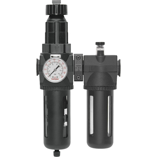 Filter/Regulator & Lubricator Modulair 400 with Gauge & Standard Bowl, 1/2" NPTF - Topring 50.640A