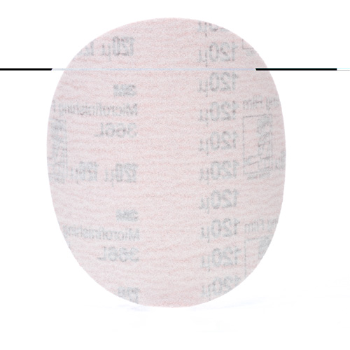 Disque de micro-finition 366L Hookit, dia 5", Grain 120, Oxyde d'aluminium, 3 mils - 3M AB84170
