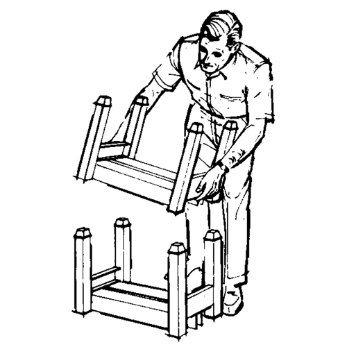 Portable Stacking Racks, 12" W x 16" D, 2500 lbs. Capacity - Spg Storage Product Group SZ AX
