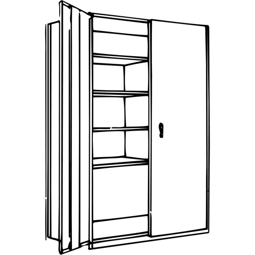 &eacute;l&eacute;ment de rayonnage Interlok, Acier, Sans boulons, Ajout, 36" la x 76" h x 18" p - Metalware 