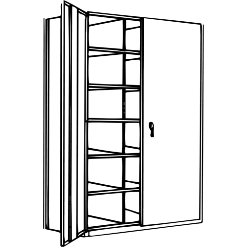 Interlok Shelving Unit, Steel, Boltless, Starter, 36" W x 76" H x 12" D - Metalware 