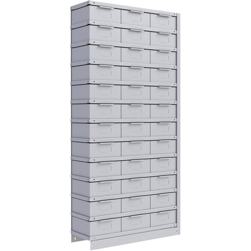 &eacute;l&eacute;ment de rayonnage Interlok, Acier, Sans boulons, Ajout, 36" la x 76" h x 12" p - Metalware 
