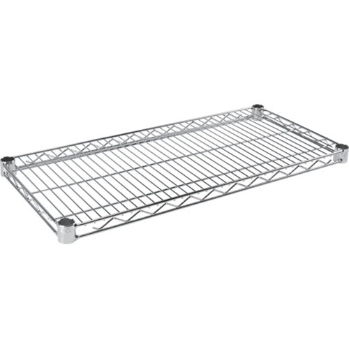 Tablette en treillis chromat&eacute; &agrave; usage standard, 36" la x 14" p, Capacit&eacute; de 500 lb - KLETON 