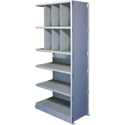 Interlok Shelving Unit, Steel, Boltless, Add-On, 36" W x 88" H x 12" D - Metalware 