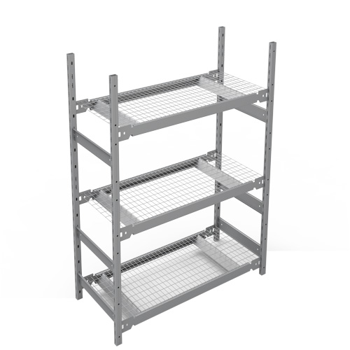 Wide Span Storage Shelving, Steel, Boltless, Starter, 42" W x 60" H x 18" D - Metalware 