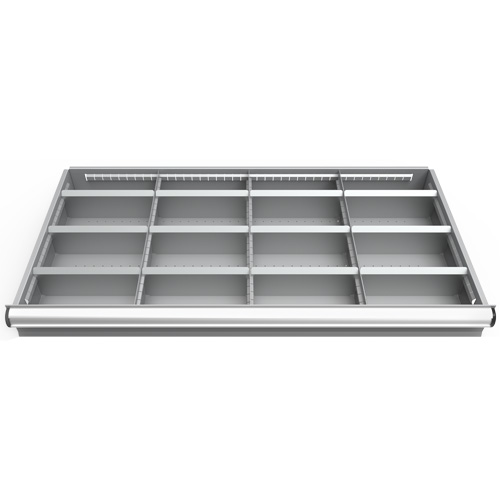Cabinet d'entreposage &agrave; tiroirs int&eacute;gr&eacute; Interlok - Metalware DR52448L-16-0312L