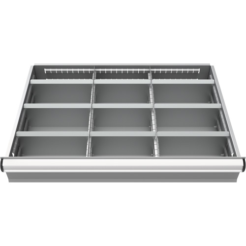 Cabinet d'entreposage &agrave; tiroirs int&eacute;gr&eacute; Interlok - Metalware DR62436L-12-0209L