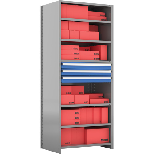 Cabinet d'entreposage &agrave; tiroirs int&eacute;gr&eacute; Interlok - Metalware 