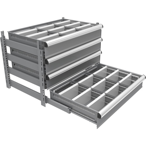 Cabinet d'entreposage &agrave; tiroirs int&eacute;gr&eacute; Interlok - Metalware 