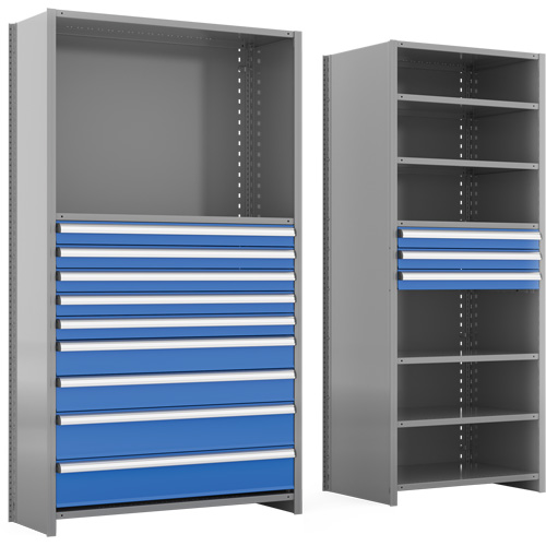 Cabinet d'entreposage &agrave; tiroirs int&eacute;gr&eacute; Interlok - Metalware 
