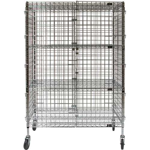 Chariot de s&eacute;curit&eacute;, Chrom&eacute;, 48" x 69" x 24", Capacit&eacute; 500 lb - KLETON 