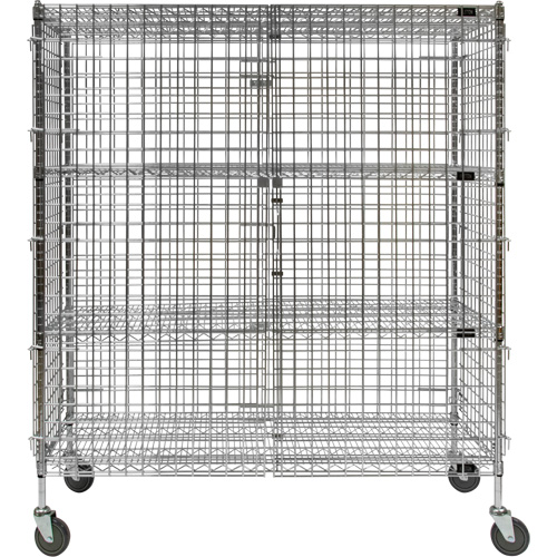 Chariot de s&eacute;curit&eacute;, Chrom&eacute;, 60" x 69" x 24", Capacit&eacute; 500 lb - KLETON 